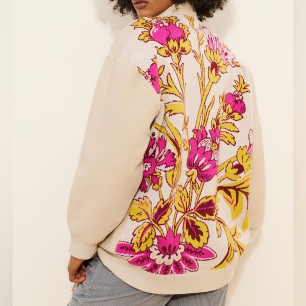 Anthropologie Wool Blend Tapestry Oversized Jacket XXS